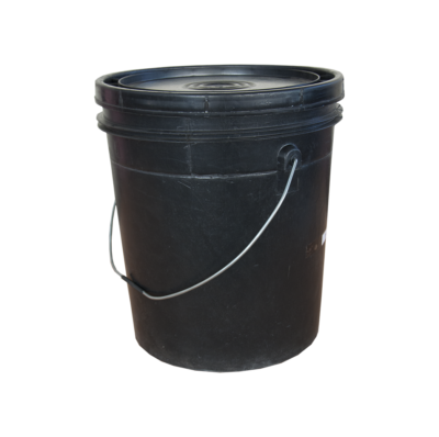 Industrial Bucket 20l with lid Black